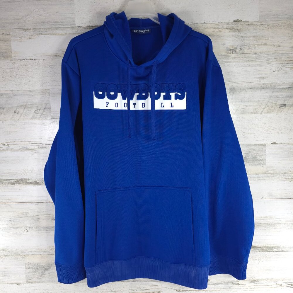 **AS-IS** DALLAS COWBOYS BLUE HOODIE MEN'S PLUS SIZE 3XL ***STAINS IN THE HEM***